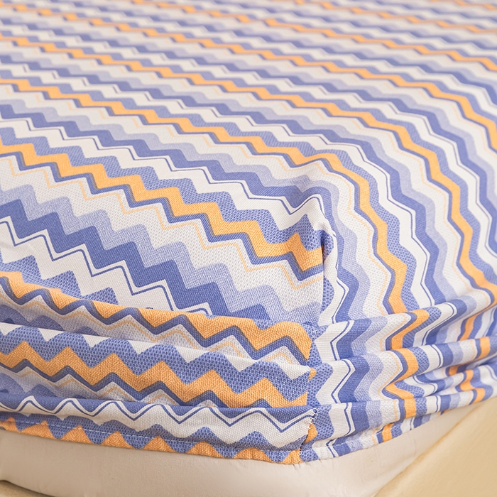 91家纺网 家纺一手货源 找家纺 芃成家纺 2025新款加厚老粗布原棉床笠亲肤单床笠 波西米亚-紫