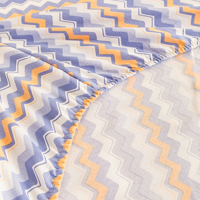 91家纺网 家纺一手货源 找家纺 芃成家纺 2025新款加厚老粗布原棉床笠亲肤单床笠 波西米亚-紫