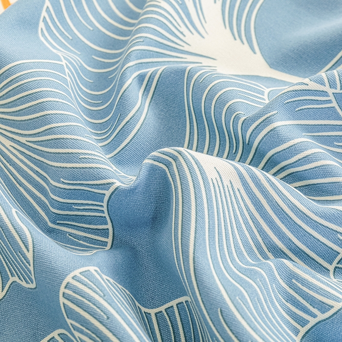 91家纺网 家纺一手货源 找家纺 芃成家纺 2025新款加厚老粗布原棉床笠亲肤单床笠 流光银杏-兰