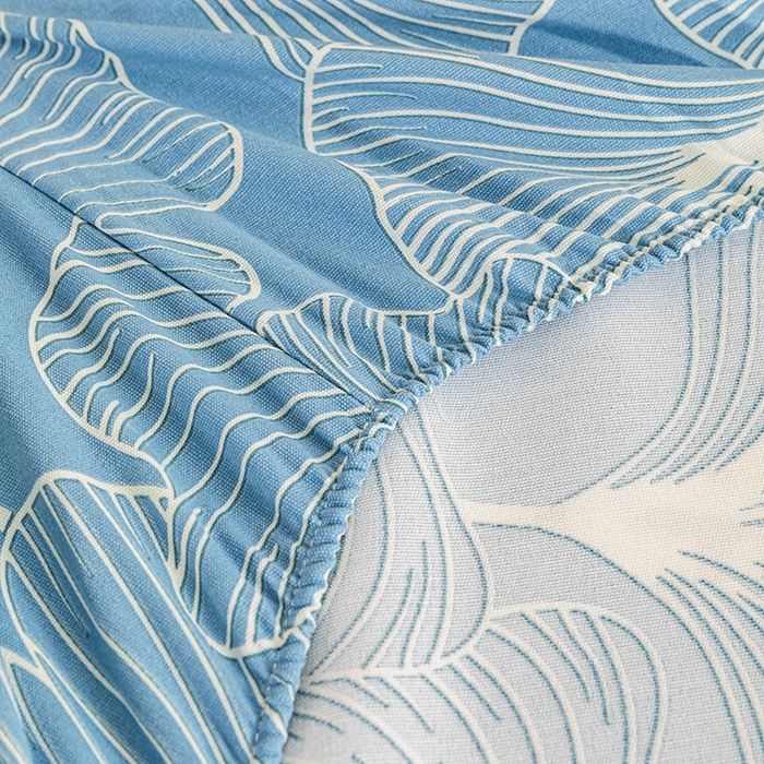 91家纺网 家纺一手货源 找家纺 芃成家纺 2025新款加厚老粗布原棉床笠亲肤单床笠 流光银杏-兰