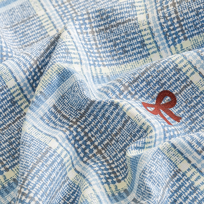 91家纺网 家纺一手货源 找家纺 芃成家纺 2025新款加厚老粗布原棉床笠亲肤单床笠 千千结-兰