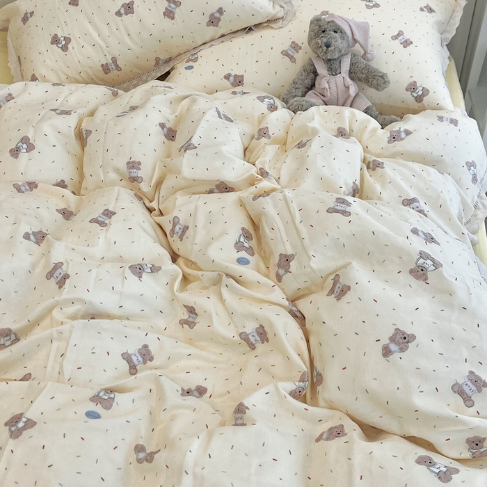 91家纺网 家纺一手货源 找家纺 荣轩2025新款全棉双层纱镂空花边工艺款四件套（铺床版）星柚