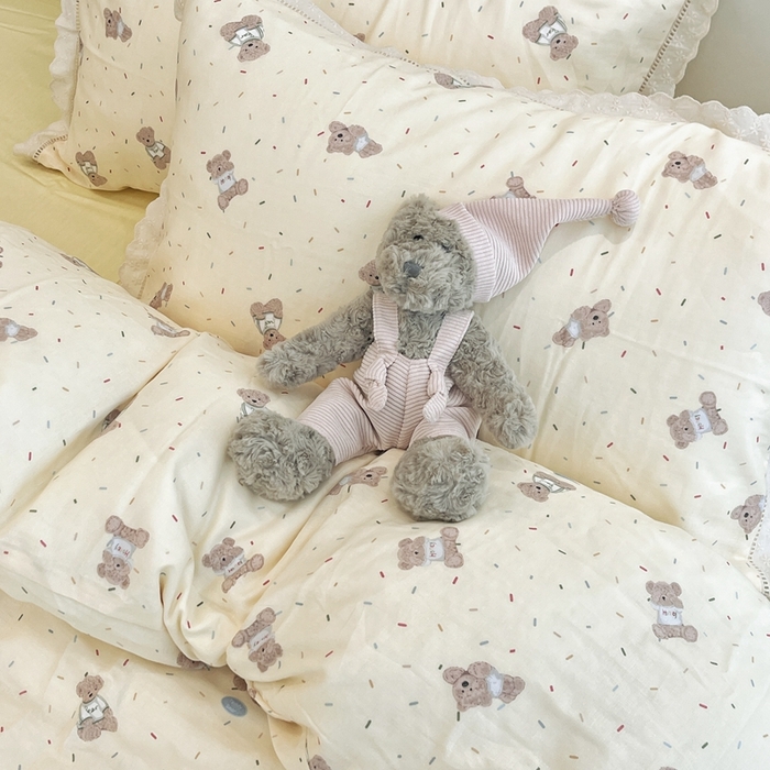 91家纺网 家纺一手货源 找家纺 荣轩2025新款全棉双层纱镂空花边工艺款四件套（铺床版）星柚