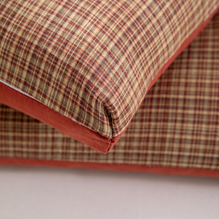 91家纺网 家纺一手货源 找家纺 （总）织布人 2025春夏新款荞麦枕全棉纯棉色织立体无印风荞麦枕头学生宿舍成人家用枕芯单枕芯