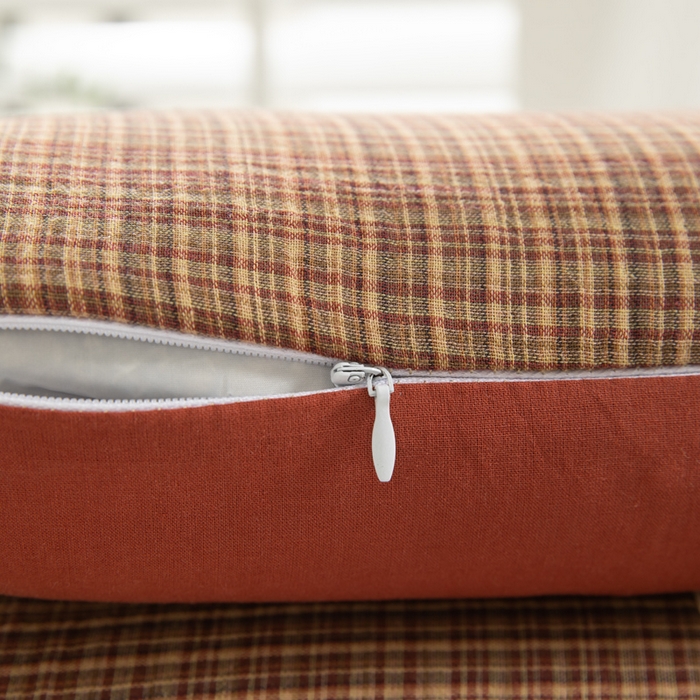 91家纺网 家纺一手货源 找家纺 （总）织布人 2025春夏新款荞麦枕全棉纯棉色织立体无印风荞麦枕头学生宿舍成人家用枕芯单枕芯