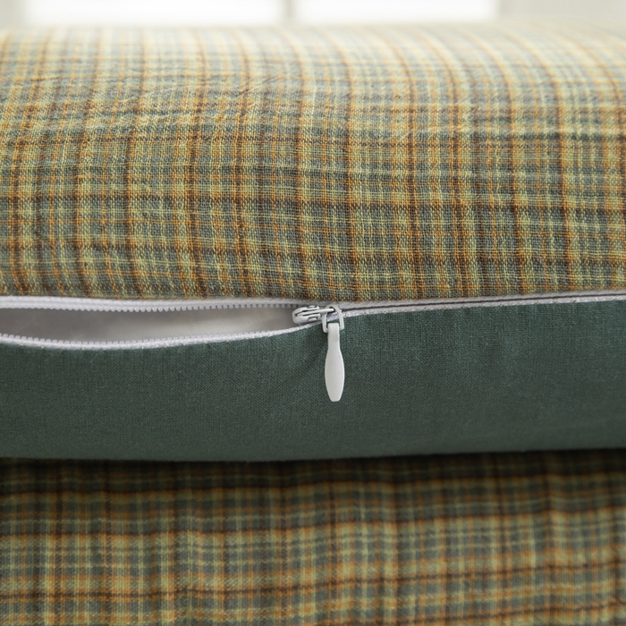 91家纺网 家纺一手货源 找家纺 织布人 2025春夏新款荞麦枕全棉纯棉色织立体无印风荞麦枕头学生宿舍成人家用枕芯单枕芯 全棉色织立体荞麦枕-朱羽 35x55cm/只