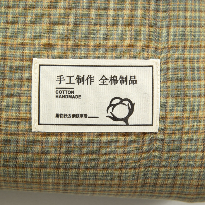 91家纺网 家纺一手货源 找家纺 织布人 2025春夏新款荞麦枕全棉纯棉色织立体无印风荞麦枕头学生宿舍成人家用枕芯单枕芯 全棉色织立体荞麦枕-朱羽 35x55cm/只