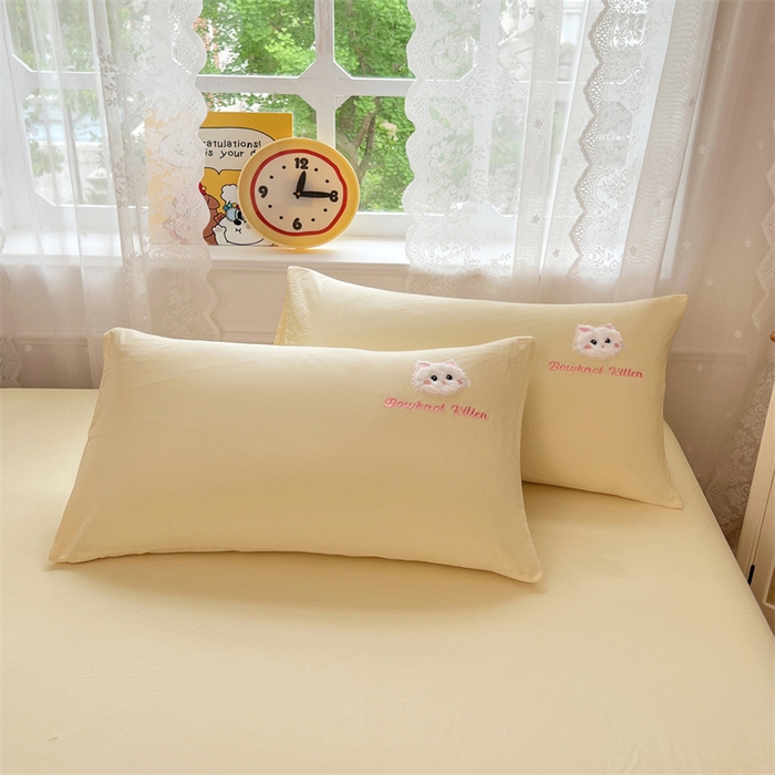 91家纺网 家纺一手货源 找家纺 （总）梦舒羽 2025春夏新款水洗棉兔毛绒贴布绣枕套单枕套（带买家秀）