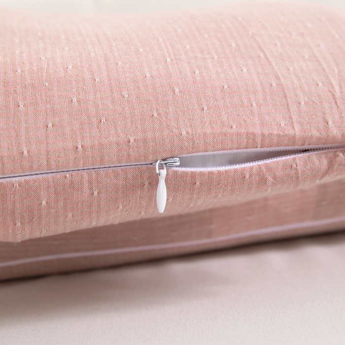 91家纺网 家纺一手货源 找家纺 织布人 2025春夏新款荞麦枕全棉纯棉牵引组合枕反弓拉伸颈椎枕头可拆卸两用枕芯单枕芯 菱形牵引组合枕-粉色【小号】 