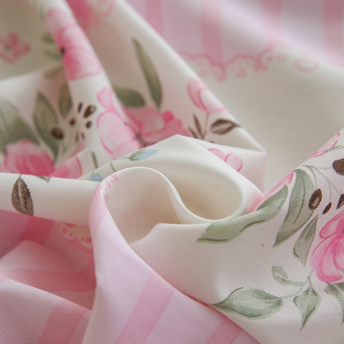 91家纺网 家纺一手货源 找家纺 优家居 2025新款纯棉13370床单单件印花100%全棉纯棉加厚大学生宿舍三件套 花香语意