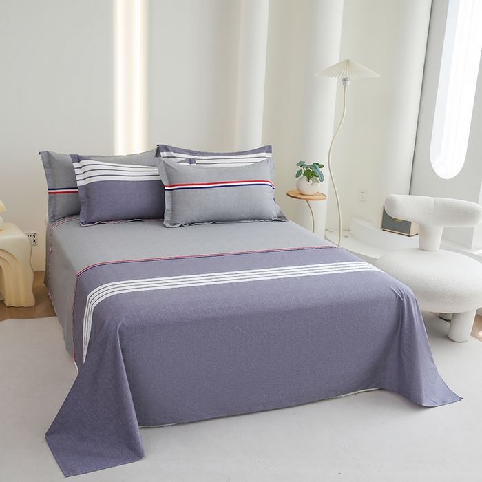 91家纺网 家纺一手货源 找家纺 优家居 2025新款纯棉13370床单单件印花100%全棉纯棉加厚大学生宿舍三件套 华尔兹