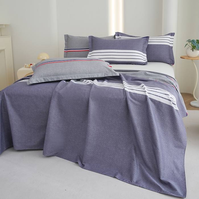 91家纺网 家纺一手货源 找家纺 优家居 2025新款纯棉13370床单单件印花100%全棉纯棉加厚大学生宿舍三件套 华尔兹