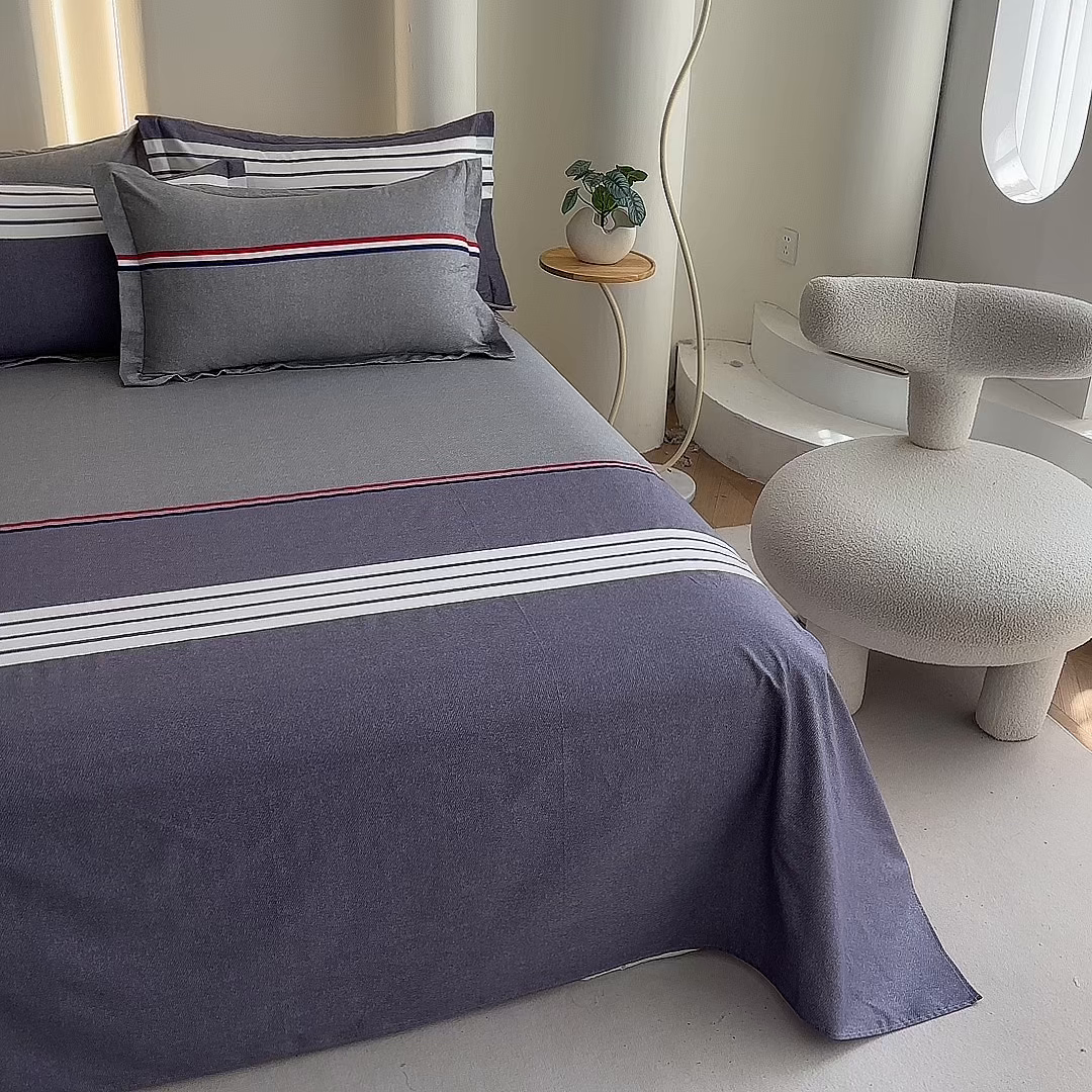 91家纺网 家纺一手货源 找家纺 优家居 2025新款纯棉13370床单单件印花100%全棉纯棉加厚大学生宿舍三件套 华尔兹