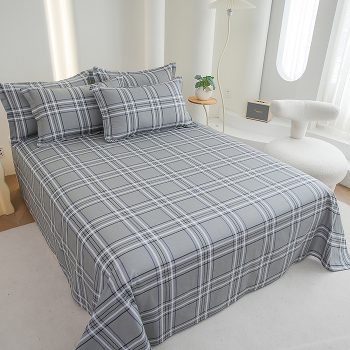 91家纺网 家纺一手货源 找家纺 优家居 2025新款纯棉13370床单单件印花100%全棉纯棉加厚大学生宿舍三件套 科纳特