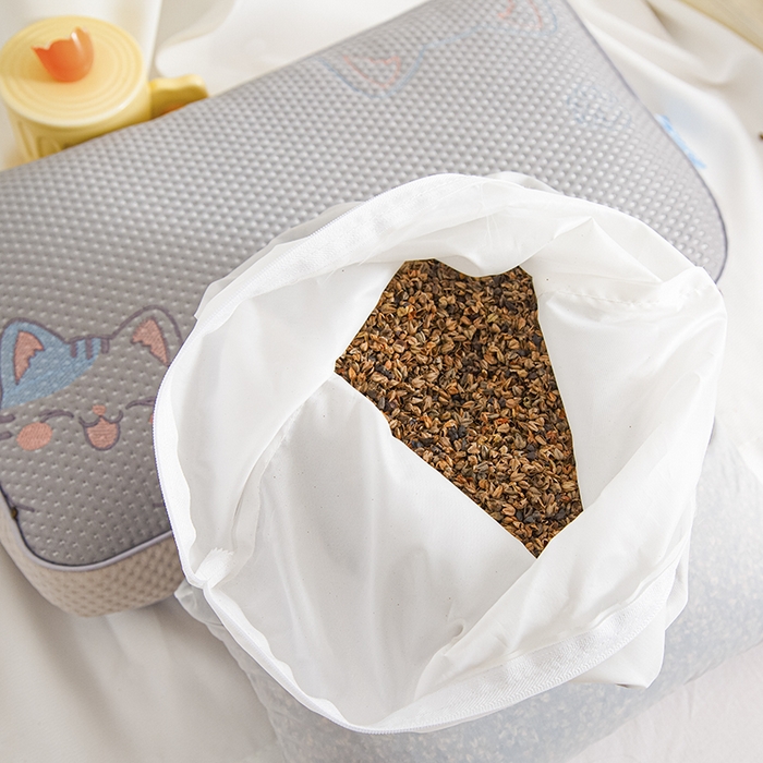 91家纺网 家纺一手货源 找家纺 （总）织布人 2025春夏新款荞麦枕夏季凉感冰豆豆枕儿童学生宿舍夏凉枕头午睡枕芯单枕芯