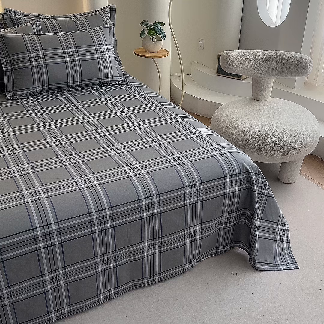 91家纺网 家纺一手货源 找家纺 优家居 2025新款纯棉13370床单单件印花100%全棉纯棉加厚大学生宿舍三件套 科纳特