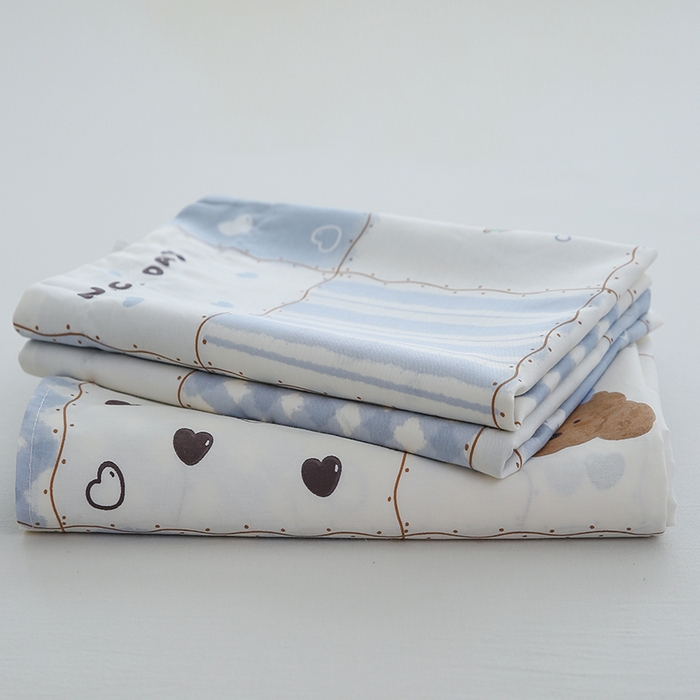 91家纺网 家纺一手货源 找家纺 优家居 2025新款纯棉13370床单单件印花100%全棉纯棉加厚大学生宿舍三件套 兰黛小熊