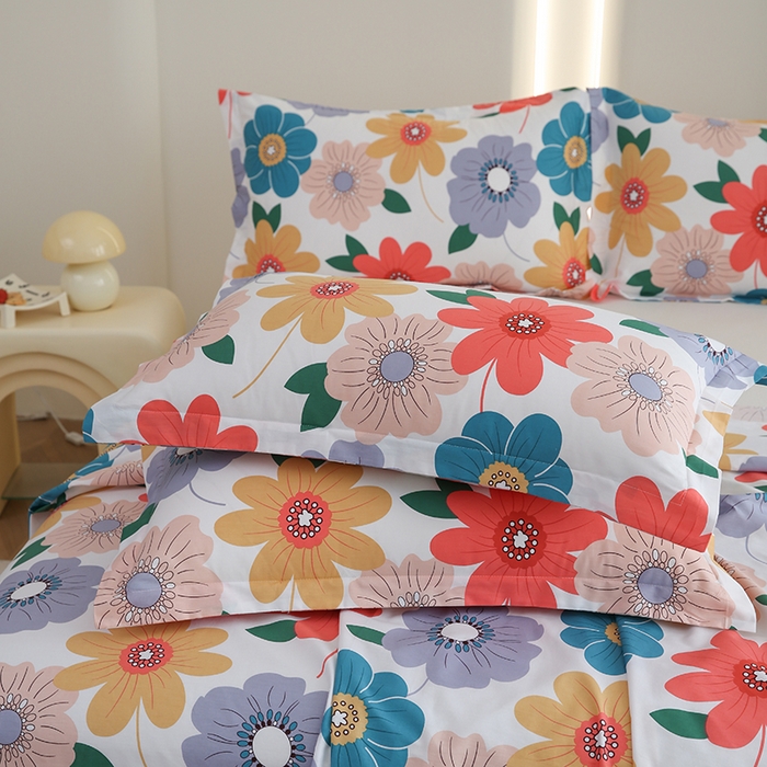 91家纺网 家纺一手货源 找家纺 优家居 2025新款纯棉13370床单单件印花100%全棉纯棉加厚大学生宿舍三件套 留恋花梦