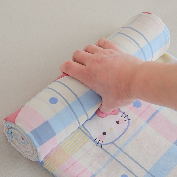 91家纺网 家纺一手货源 找家纺 优家居 2025新款纯棉13370床单单件印花100%全棉纯棉加厚大学生宿舍三件套 奶香猫咪