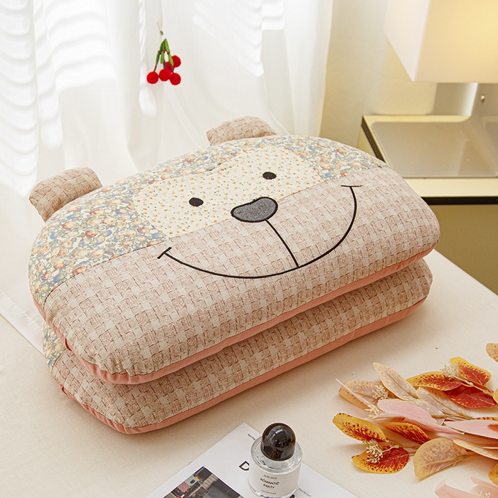 91家纺网 家纺一手货源 找家纺 织布人 2025春夏新款荞麦枕直播爆款全棉纯棉双层纱调皮猴荞麦枕头学生成人硬枕芯单枕芯 全棉双层纱调皮猴-莱特 34x55cm/只