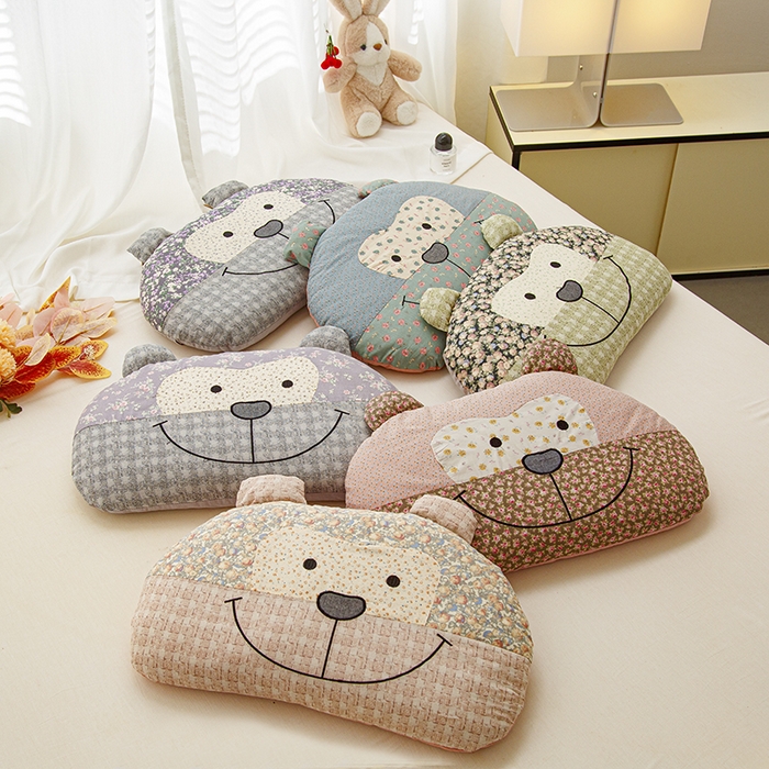 91家纺网 家纺一手货源 找家纺 织布人 2025春夏新款荞麦枕直播爆款全棉纯棉双层纱调皮猴荞麦枕头学生成人硬枕芯单枕芯 全棉双层纱调皮猴-莱特 34x55cm/只