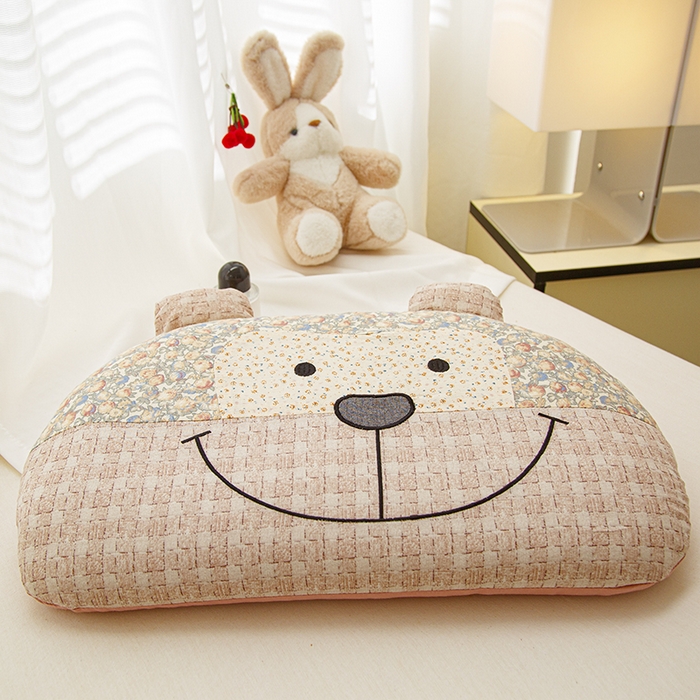 91家纺网 家纺一手货源 找家纺 织布人 2025春夏新款荞麦枕直播爆款全棉纯棉双层纱调皮猴荞麦枕头学生成人硬枕芯单枕芯 全棉双层纱调皮猴-莱特 34x55cm/只