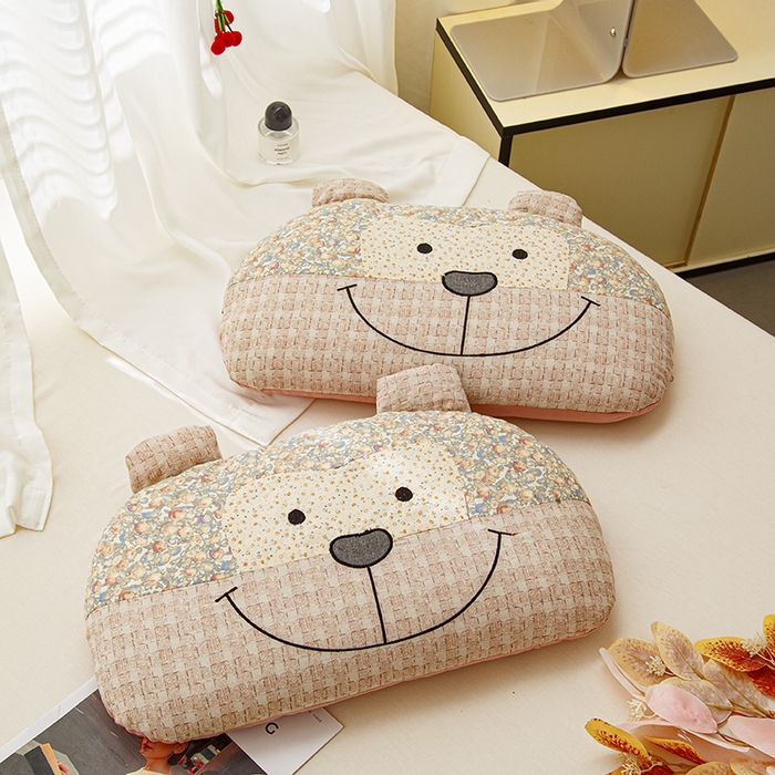 91家纺网 家纺一手货源 找家纺 织布人 2025春夏新款荞麦枕直播爆款全棉纯棉双层纱调皮猴荞麦枕头学生成人硬枕芯单枕芯 全棉双层纱调皮猴-莱特 34x55cm/只