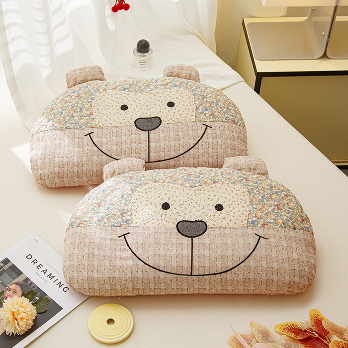 91家纺网 家纺一手货源 找家纺 织布人 2025春夏新款荞麦枕直播爆款全棉纯棉双层纱调皮猴荞麦枕头学生成人硬枕芯单枕芯 全棉双层纱调皮猴-莱特 34x55cm/只