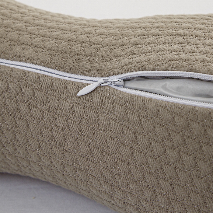 91家纺网 家纺一手货源 找家纺 织布人 2025春夏新款荞麦枕直播爆款升级款针织反弓立体大凉山荞麦枕头硬枕芯单枕芯 升级立体颈椎腰垫枕-灰色 40x15x8cm/只