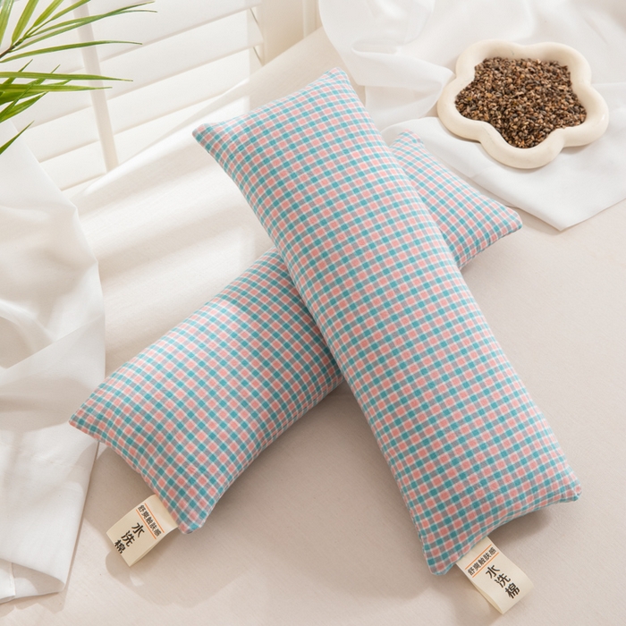 91家纺网 家纺一手货源 找家纺 织布人 2025春夏新款荞麦枕全棉纯棉颈椎枕腰垫枕富贵包枕颈椎不适专用小枕头枕芯单枕芯 全棉颈椎腰垫枕-沐川 13x35cm/只