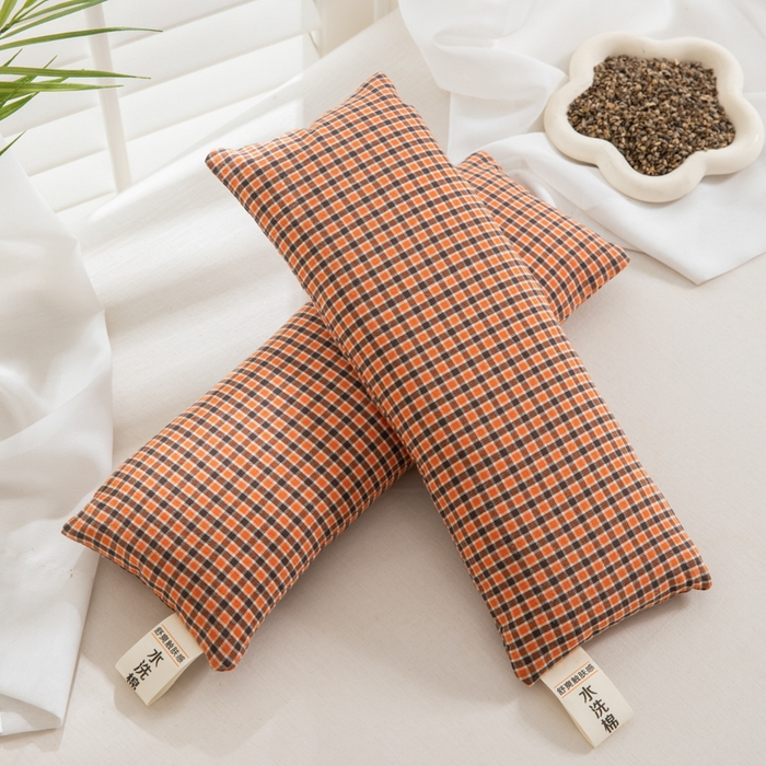 91家纺网 家纺一手货源 找家纺 织布人 2025春夏新款荞麦枕全棉纯棉颈椎枕腰垫枕富贵包枕颈椎不适专用小枕头枕芯单枕芯 全棉颈椎腰垫枕-琴南 13x35cm/只