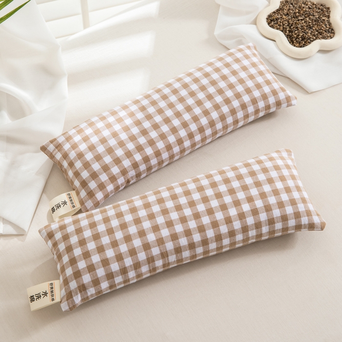 91家纺网 家纺一手货源 找家纺 织布人 2025春夏新款荞麦枕全棉纯棉颈椎枕腰垫枕富贵包枕颈椎不适专用小枕头枕芯单枕芯 全棉颈椎腰垫枕-翠林 13x35cm/只