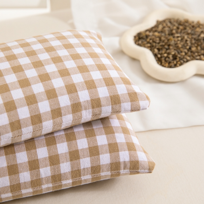 91家纺网 家纺一手货源 找家纺 织布人 2025春夏新款荞麦枕全棉纯棉颈椎枕腰垫枕富贵包枕颈椎不适专用小枕头枕芯单枕芯 全棉颈椎腰垫枕-翠林 13x35cm/只