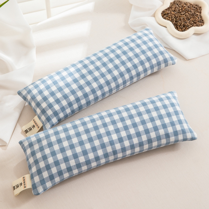 91家纺网 家纺一手货源 找家纺 织布人 2025春夏新款荞麦枕全棉纯棉颈椎枕腰垫枕富贵包枕颈椎不适专用小枕头枕芯单枕芯 全棉颈椎腰垫枕-江南 13x35cm/只