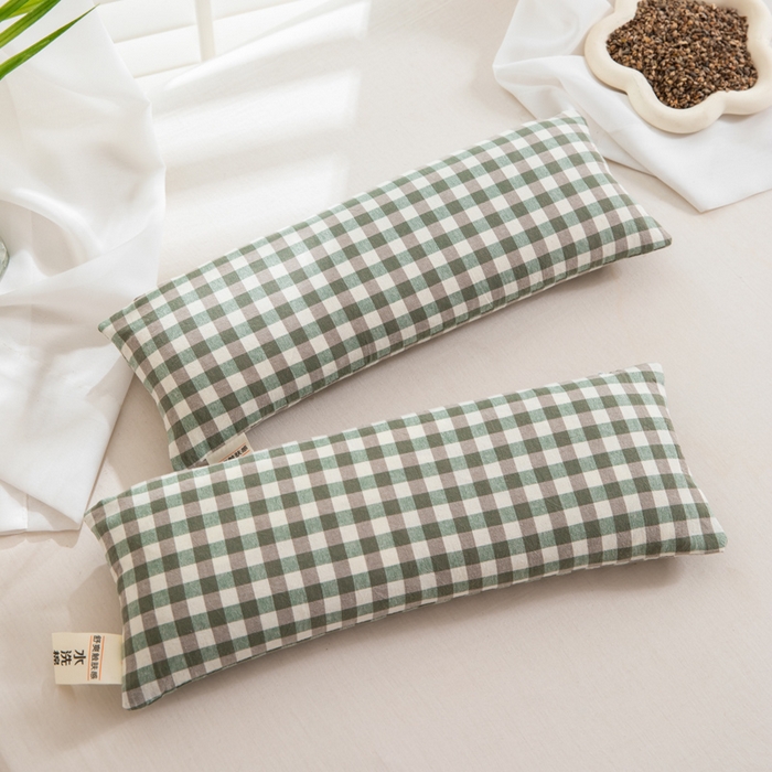 织布人 2025春夏新款荞麦枕全棉纯棉颈椎枕腰垫枕富贵包枕颈椎不适专用小枕头枕芯单枕芯 全棉颈椎腰垫枕-伊兰 13x35cm/只