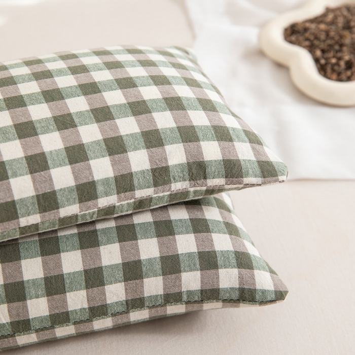 91家纺网 家纺一手货源 找家纺 织布人 2025春夏新款荞麦枕全棉纯棉颈椎枕腰垫枕富贵包枕颈椎不适专用小枕头枕芯单枕芯 全棉颈椎腰垫枕-伊兰 13x35cm/只