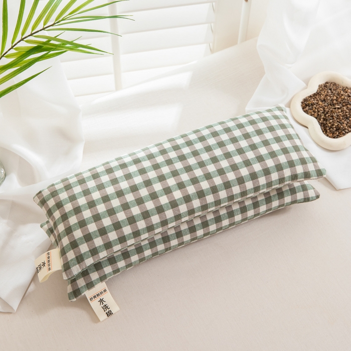 91家纺网 家纺一手货源 找家纺 织布人 2025春夏新款荞麦枕全棉纯棉颈椎枕腰垫枕富贵包枕颈椎不适专用小枕头枕芯单枕芯 全棉颈椎腰垫枕-伊兰 13x35cm/只