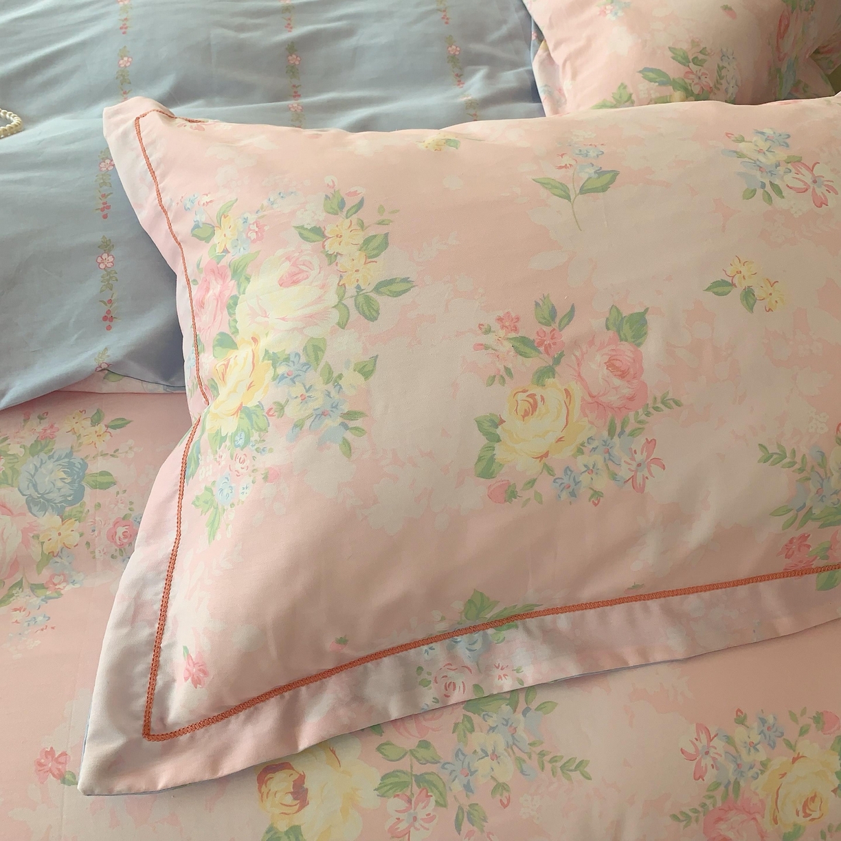 91家纺网 家纺一手货源 找家纺 （总）莱豫家纺 2025新款亲肤舒适小清新印花纯棉四件套