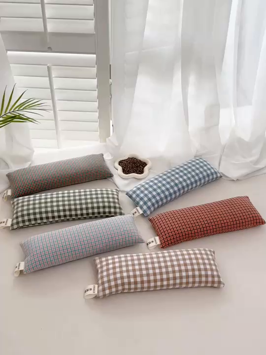 91家纺网 家纺一手货源 找家纺 织布人 2025春夏新款荞麦枕全棉纯棉颈椎枕腰垫枕富贵包枕颈椎不适专用小枕头枕芯单枕芯 全棉颈椎腰垫枕-田园 13x35cm/只