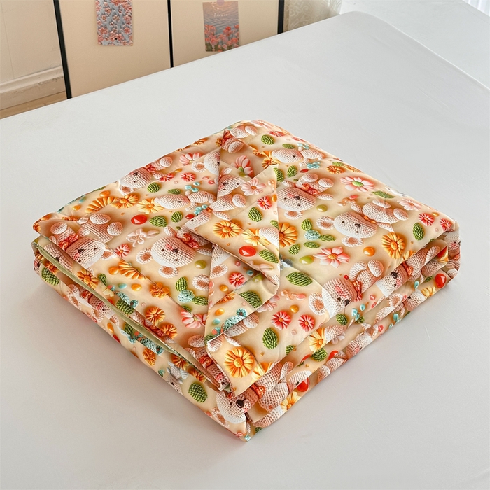 （总）天瑜家纺 2025新款5D印花棉绸卡通夏被