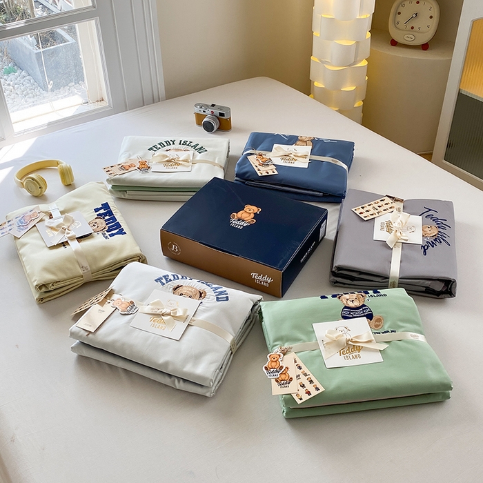 91家纺网 家纺一手货源 找家纺 （总）泰迪爱兰Teddy ISLAND 2025新款100支绣花（50支）三件套四件套