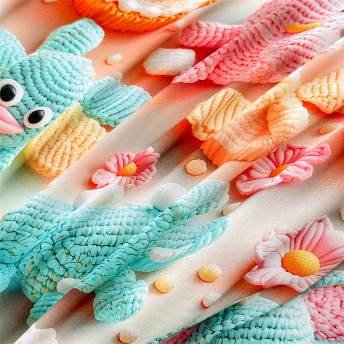 91家纺网 家纺一手货源 找家纺 天瑜家纺 2025新款5D印花棉绸卡通夏被 5D幻境