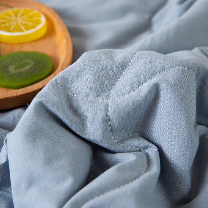 91家纺网 家纺一手货源 找家纺 （总）天瑜家纺 2025新款全棉纯色水洗棉夏被被子被芯