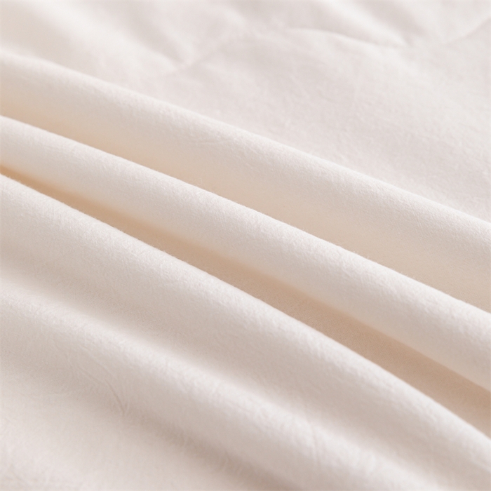 91家纺网 家纺一手货源 找家纺 天瑜家纺 2025新款全棉纯色水洗棉夏被被子被芯 本白