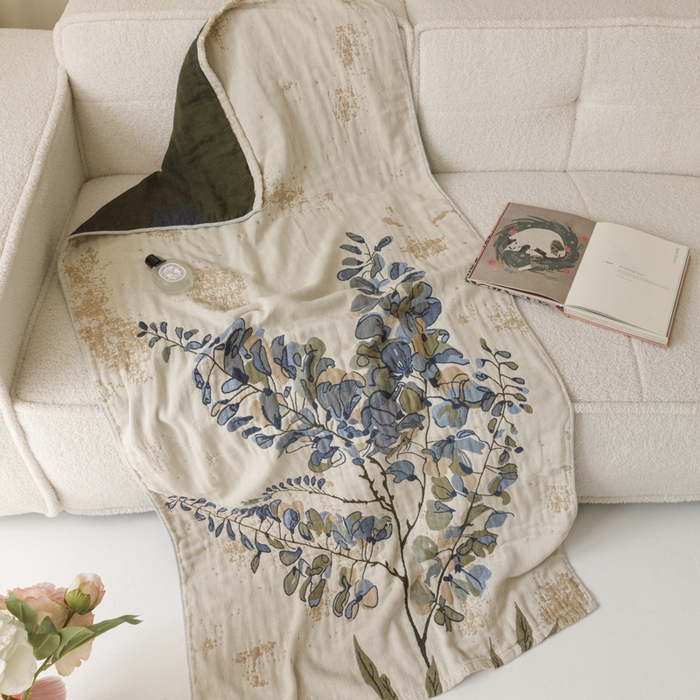 91家纺网 家纺一手货源 找家纺 （总）爱港家纺 2025新款全棉全彩纱浴巾 披肩毯 午睡纱布毯