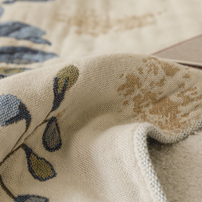 91家纺网 家纺一手货源 找家纺 爱港家纺 2025新款全棉全彩纱浴巾 披肩毯 午睡纱布毯 浴巾-落雁-昭君 75*150cm/条