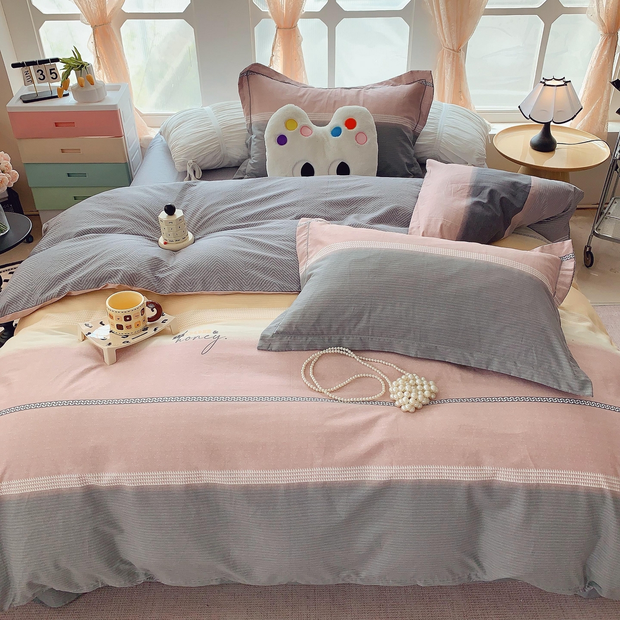 91家纺网 家纺一手货源 找家纺 莱豫家纺 2025新款亲肤舒适小清新印花纯棉四件套 华尔娜