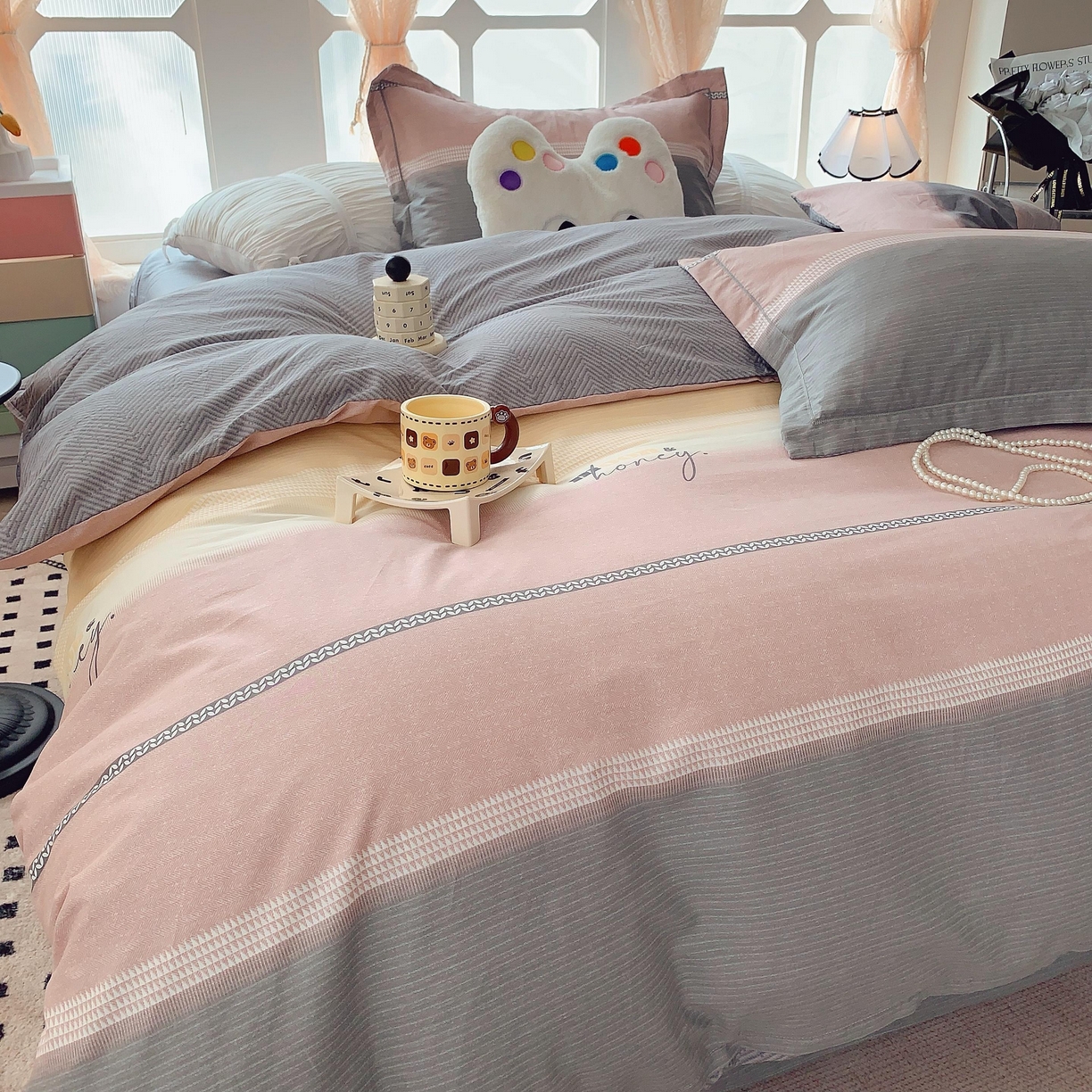 91家纺网 家纺一手货源 找家纺 莱豫家纺 2025新款亲肤舒适小清新印花纯棉四件套 华尔娜