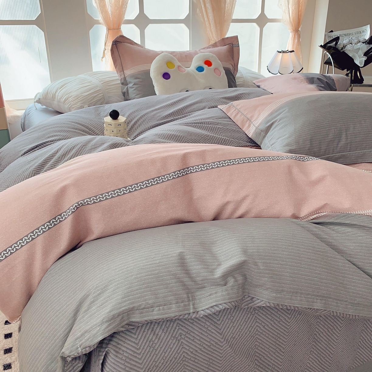 91家纺网 家纺一手货源 找家纺 莱豫家纺 2025新款亲肤舒适小清新印花纯棉四件套 华尔娜