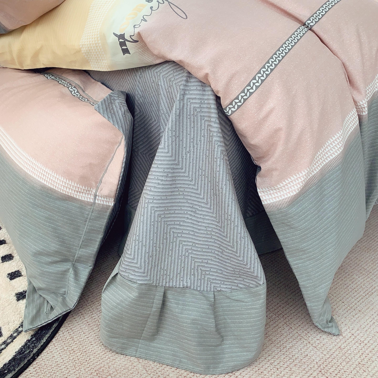 91家纺网 家纺一手货源 找家纺 莱豫家纺 2025新款亲肤舒适小清新印花纯棉四件套 华尔娜